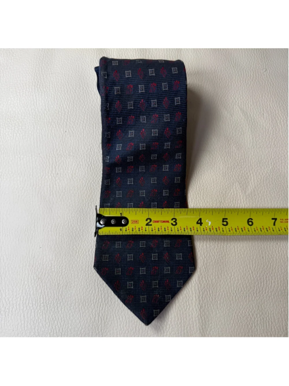Chick-fil-A Oobe 100% Silk Tie Granite Run Navy Red Logo Mens Necktie